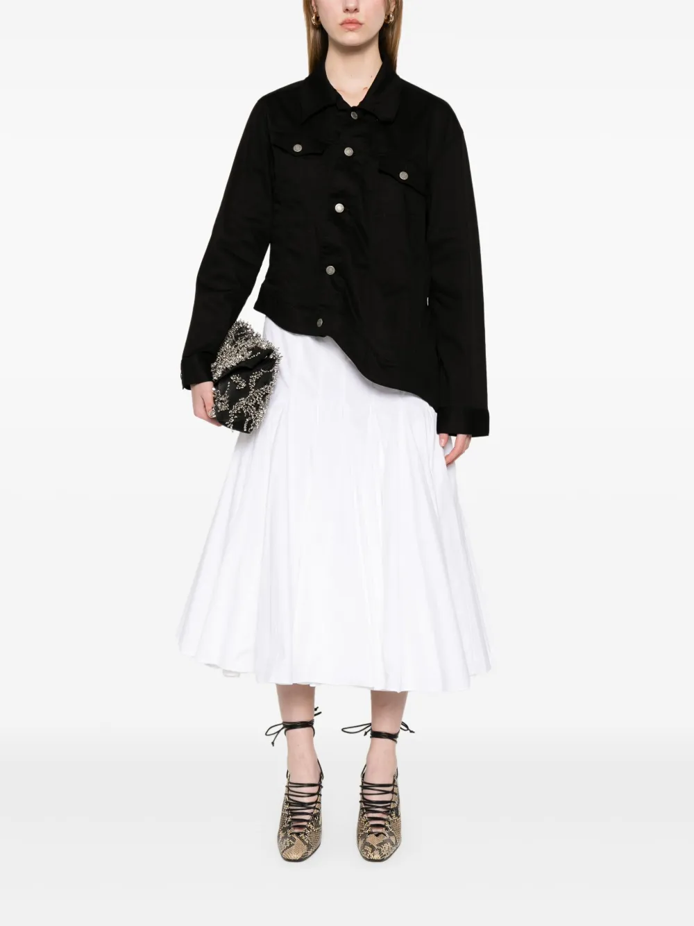 Shop Undercover Asymmetric Shirt Jacket