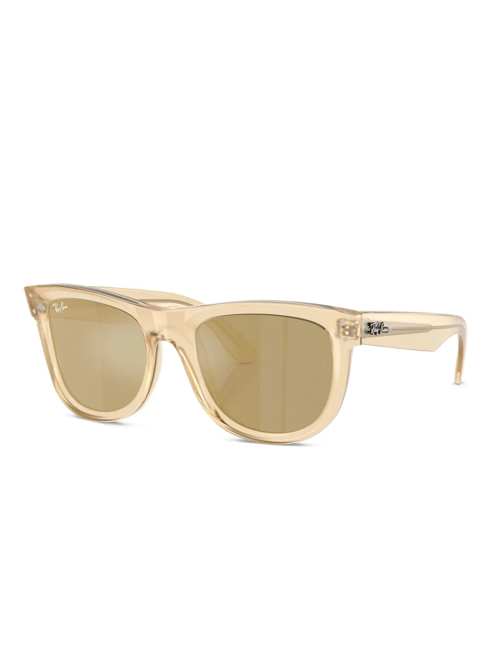 Ray-Ban Wayfarer Reverse zonnebril met vierkant montuur - Geel