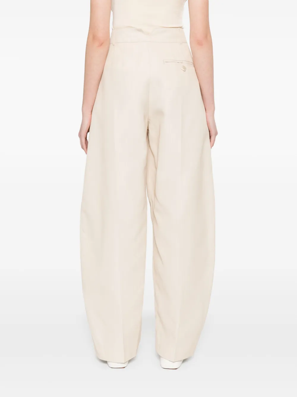 Jacquemus Le Pantalon Ovalo broek Beige