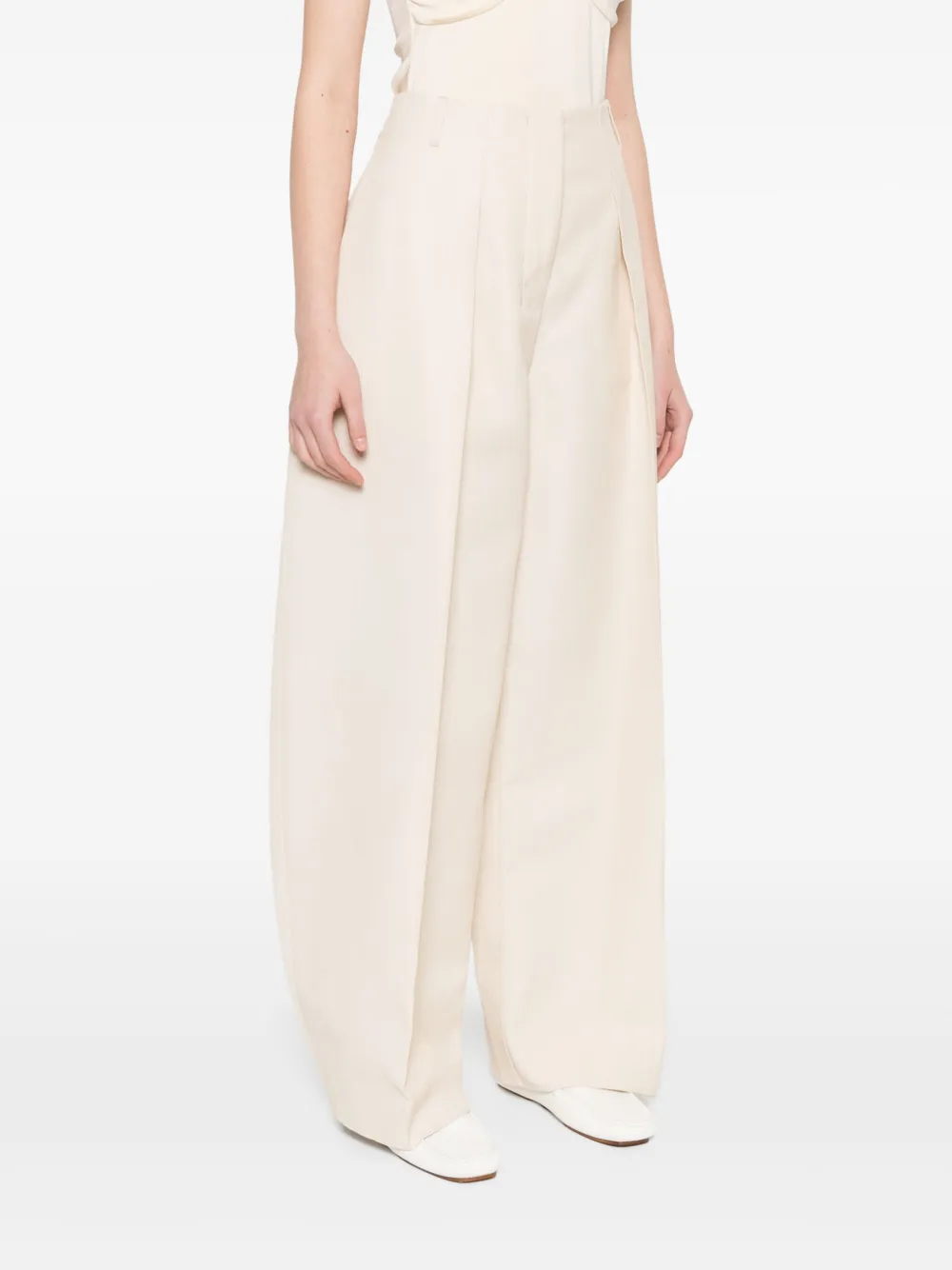 Jacquemus Le Pantalon Ovalo broek Beige