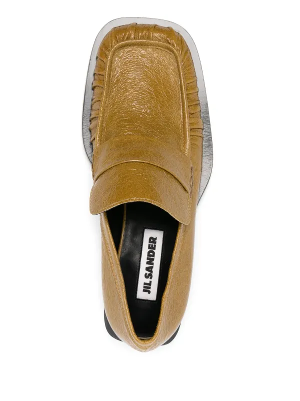 Jil Sander レザーローファー | グリーン | FARFETCH JP