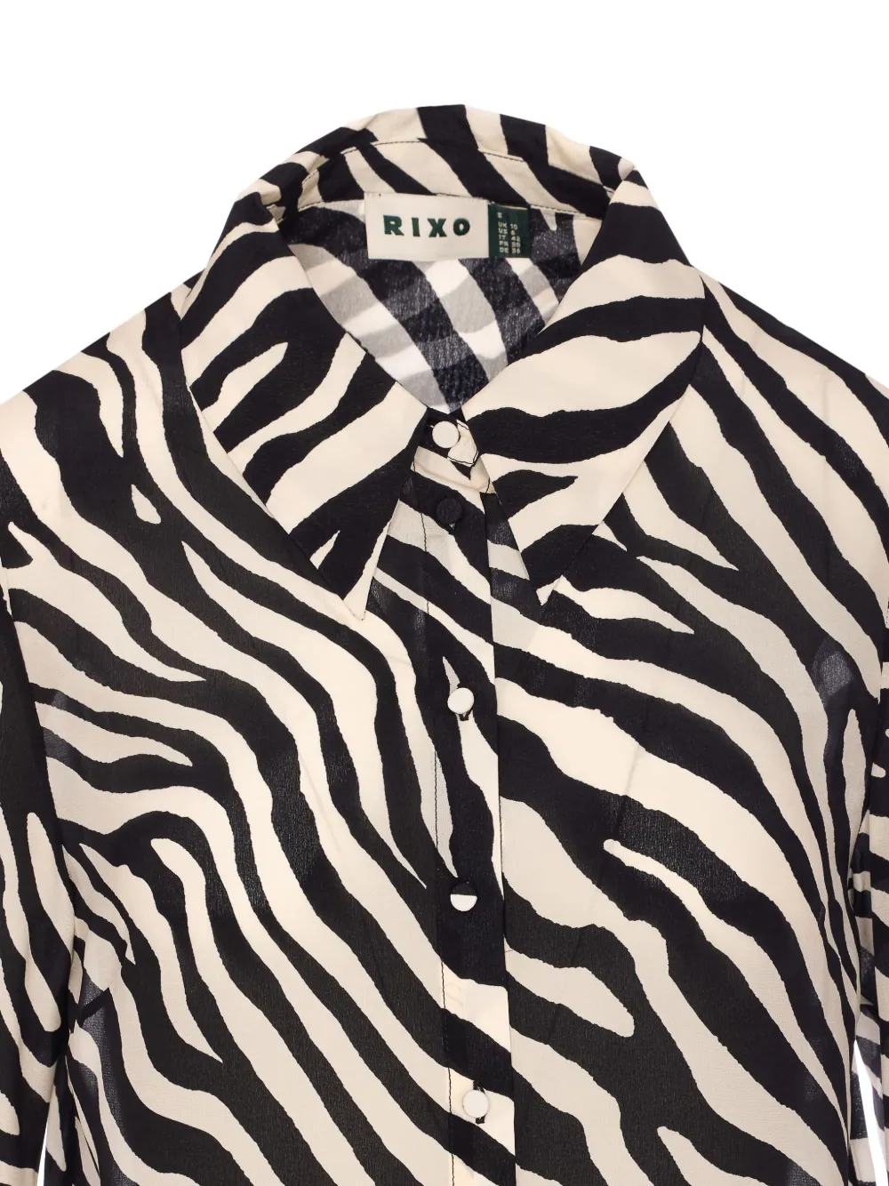 Shop Rixo London Havan Zebra-print Shirt In Black