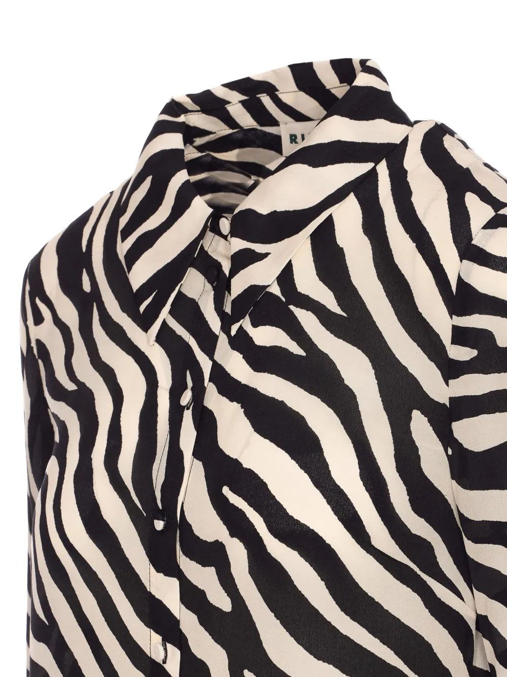 Shop Rixo London Havan Zebra-print Shirt In Black