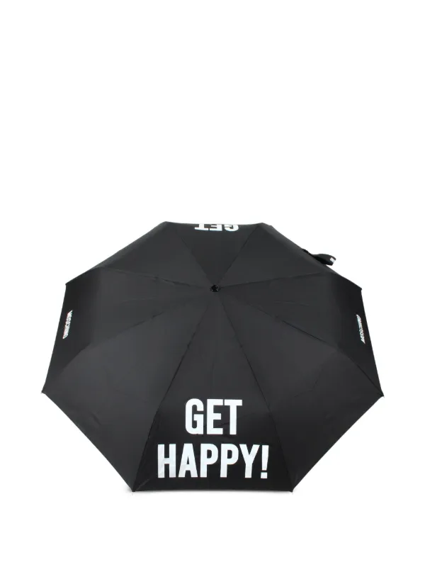 MOSCHINO 折りたたみ傘 Moschino グラフィック 折りたたみ傘 | ブラック | FARFETCH JP