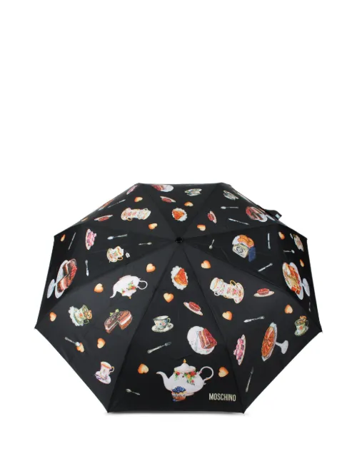 Parapluie à imprimé dessert - Moschino - Modalova