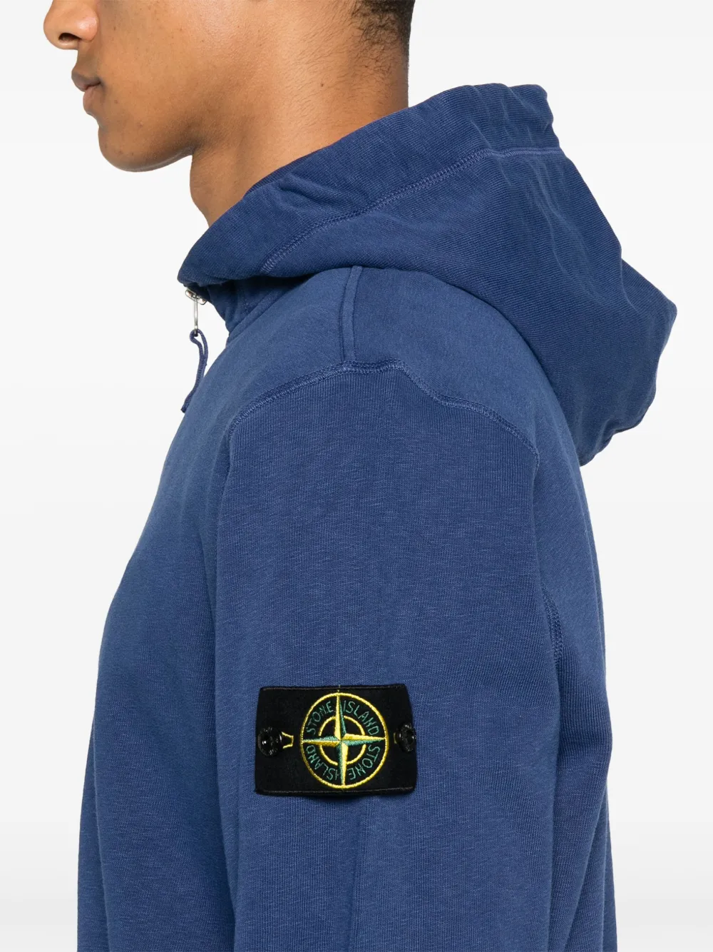 Stone Island Katoenen hoodie met Compass-logopatch Blauw