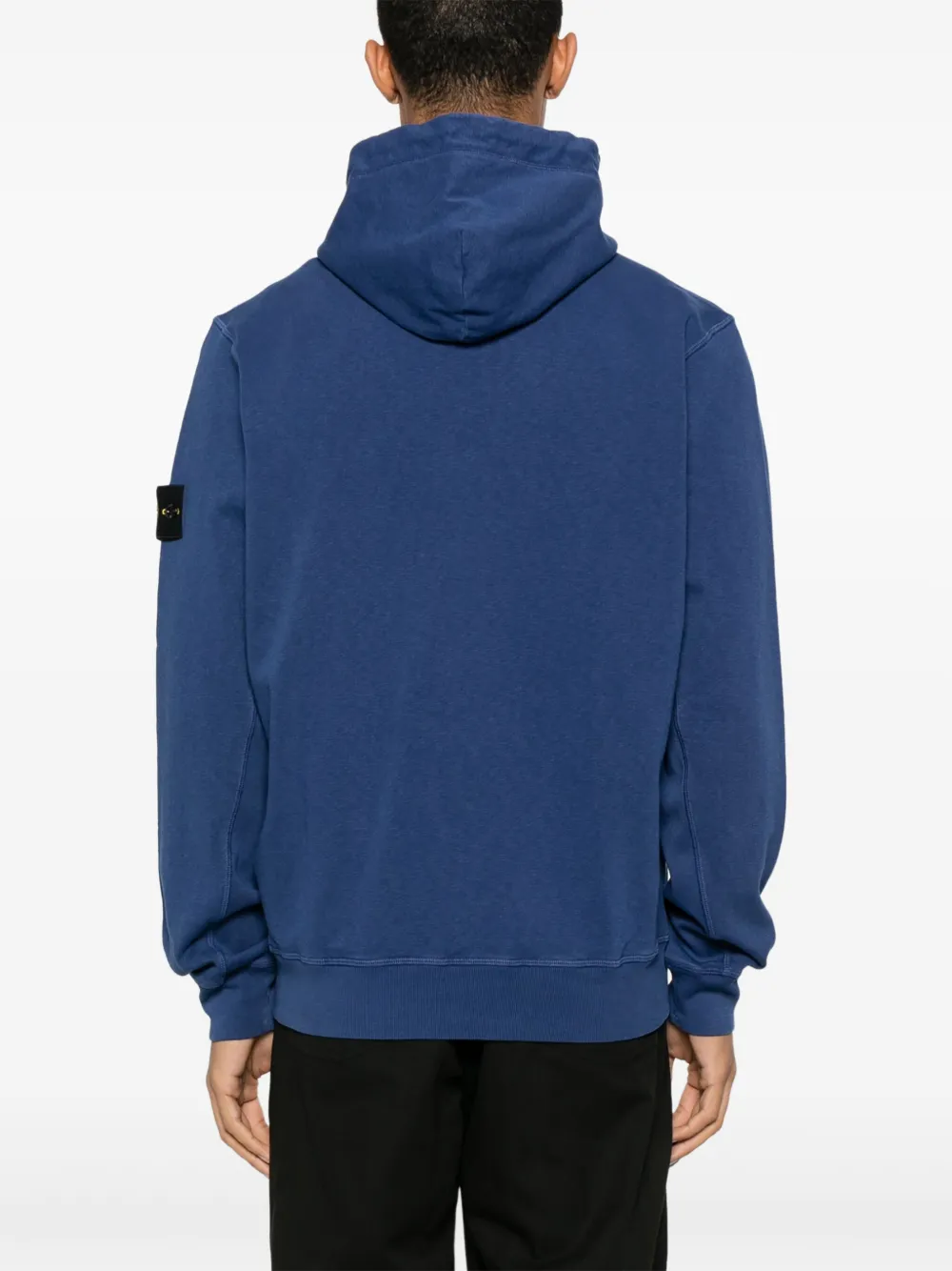 Stone Island Katoenen hoodie met Compass-logopatch Blauw