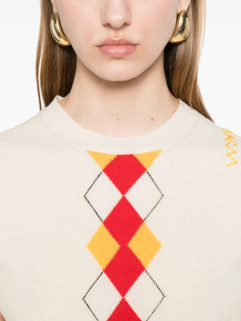 Marni Spencer met argyle print Beige