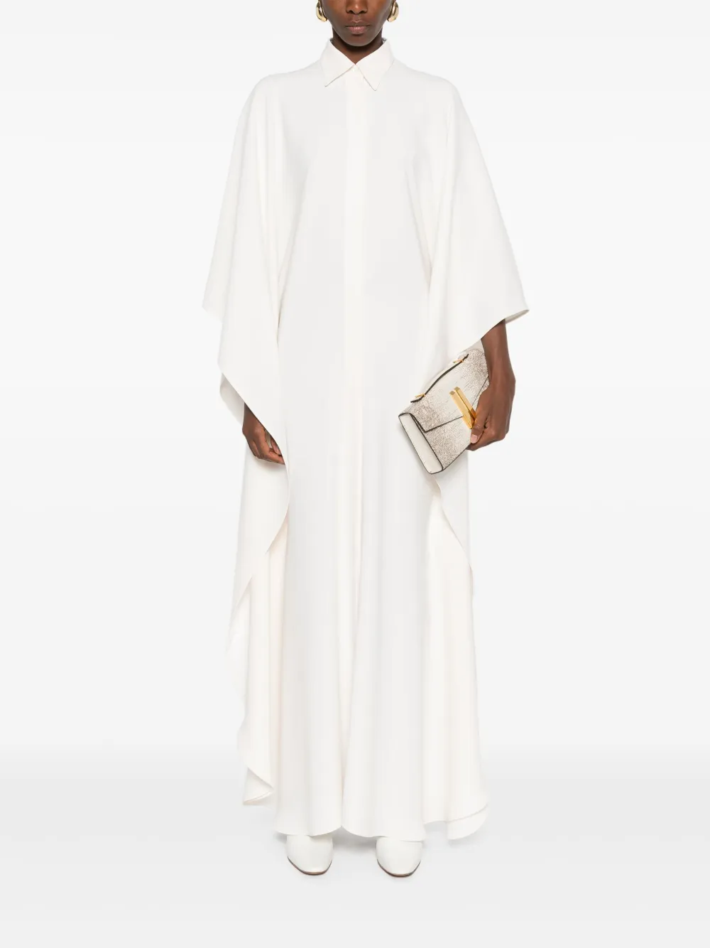 Brioni Zijden jurk Beige