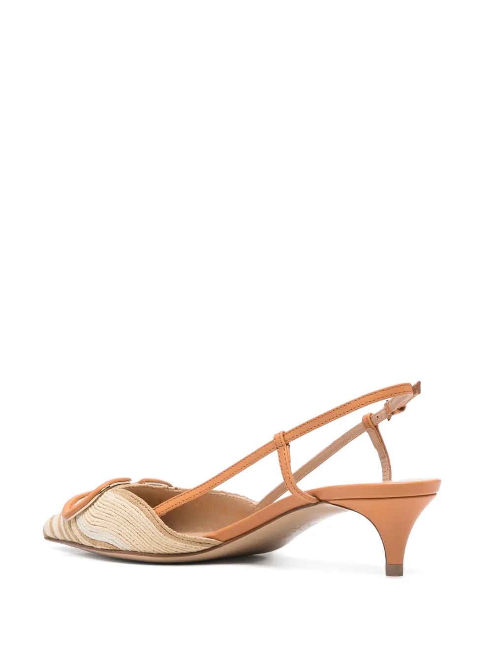Valentino Garavani 45mm VLogo Signature slingback pumps Neutrals