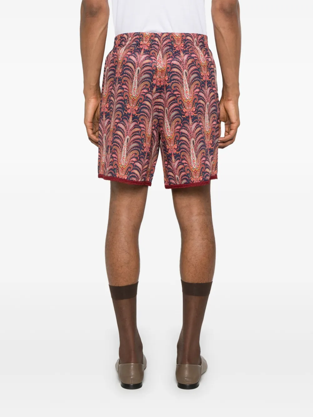 Valentino Garavani Shorts met Voyage Imaginaire-print Blauw