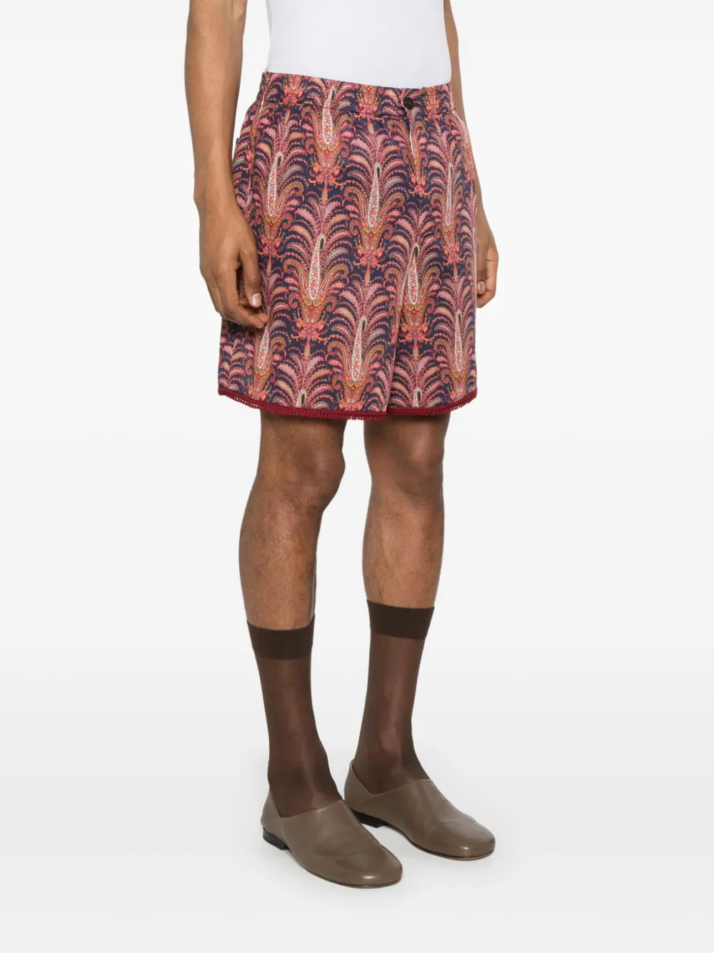 Valentino Garavani Shorts met Voyage Imaginaire-print Blauw