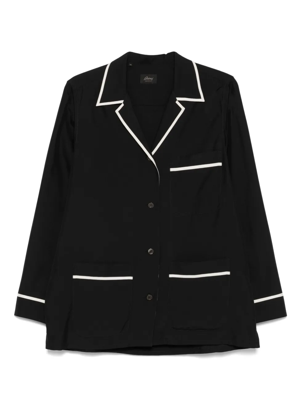 piped-trim pocket shirt