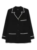Brioni piped-trim pocket shirt - Black