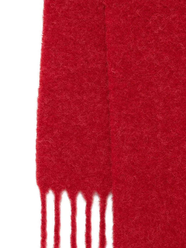 Jacquemus Le Carro Fringed Wool Scarf | Red | FARFETCH CA
