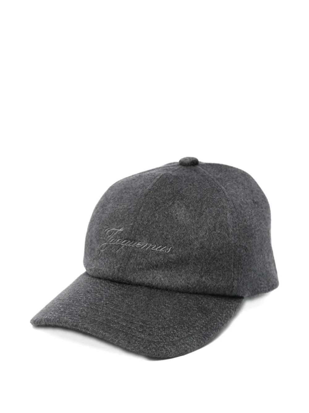 Jacquemus logo-embroidery baseball cap - Grigio