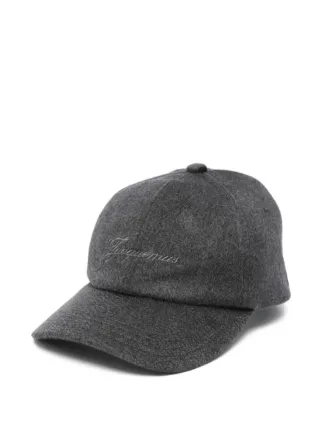【美品】 JACQUEMUS キャップ Jacquemus ロゴ キャップ | グレー | FARFETCH JP
