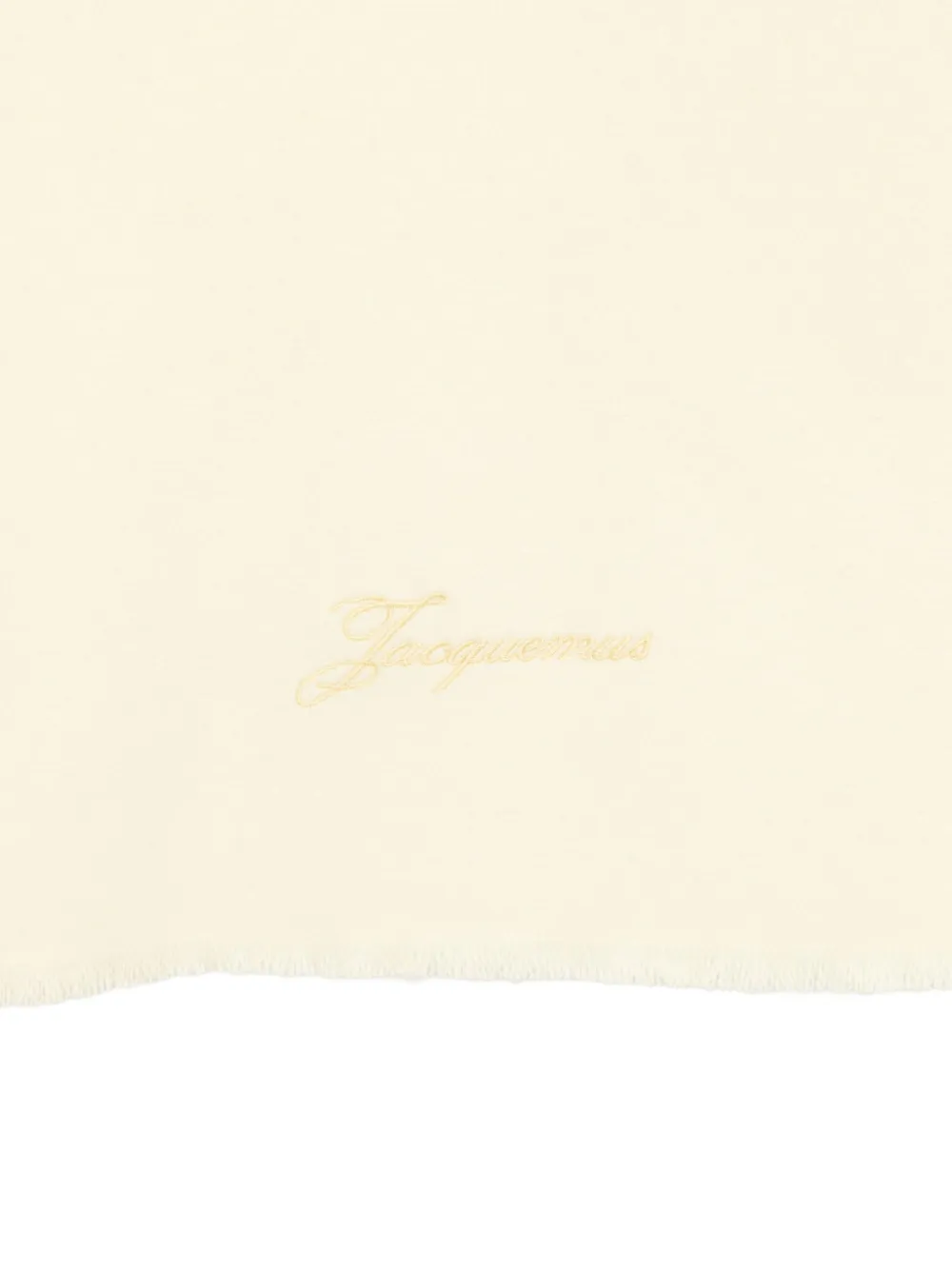 Jacquemus Embroidered-edge Scarf In Neutral