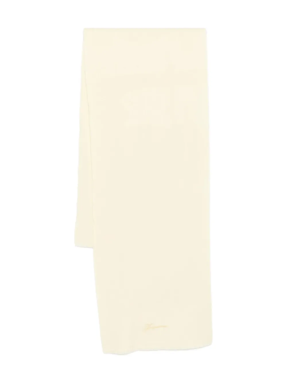 Jacquemus Embroidered-edge Scarf In Neutral