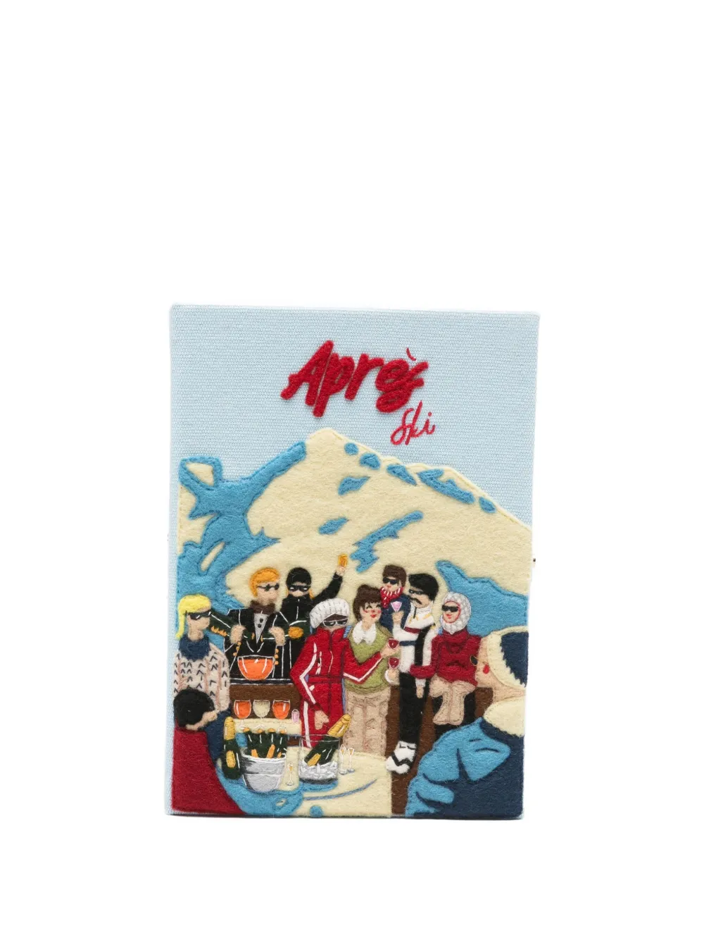 Olympia Le-tan Après Ski Clutch Bag In Blue