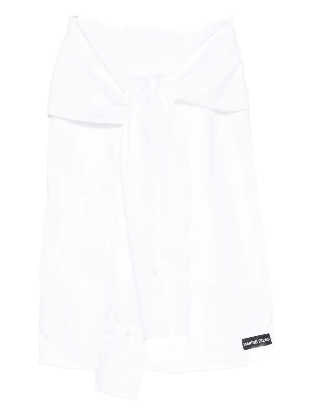 Marine Serre wrapped midi skirt - Bianco