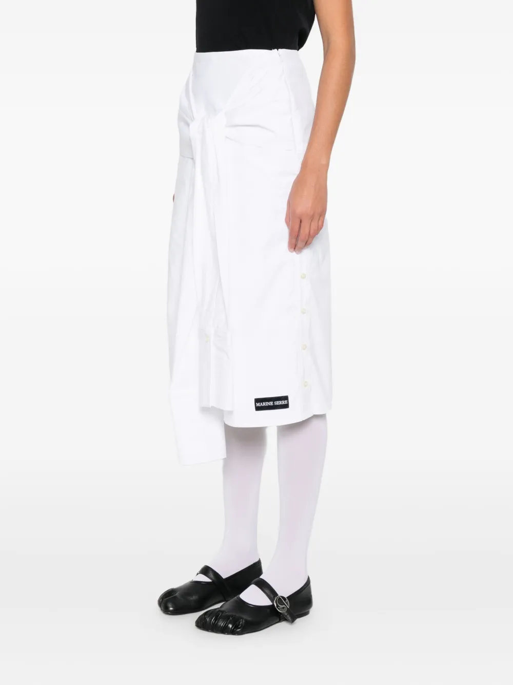 Marine Serre Midi-wikkelrok Wit