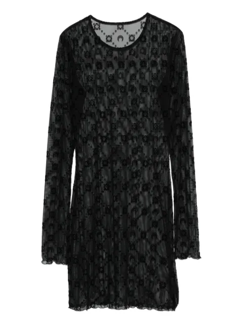 Marine Serre moon-embellished mesh dress