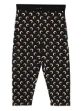 Marine Serre crescent moon-print trousers - Black
