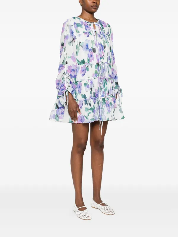 【Aje.】Clover Mini Dress Aje clover-print Mini Dress | White | FARFETCH