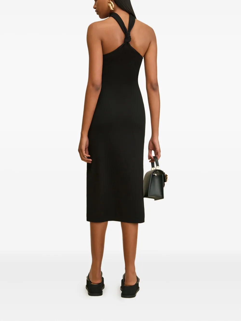 Cult Gaia Erika Halterneck Midi Dress In Black