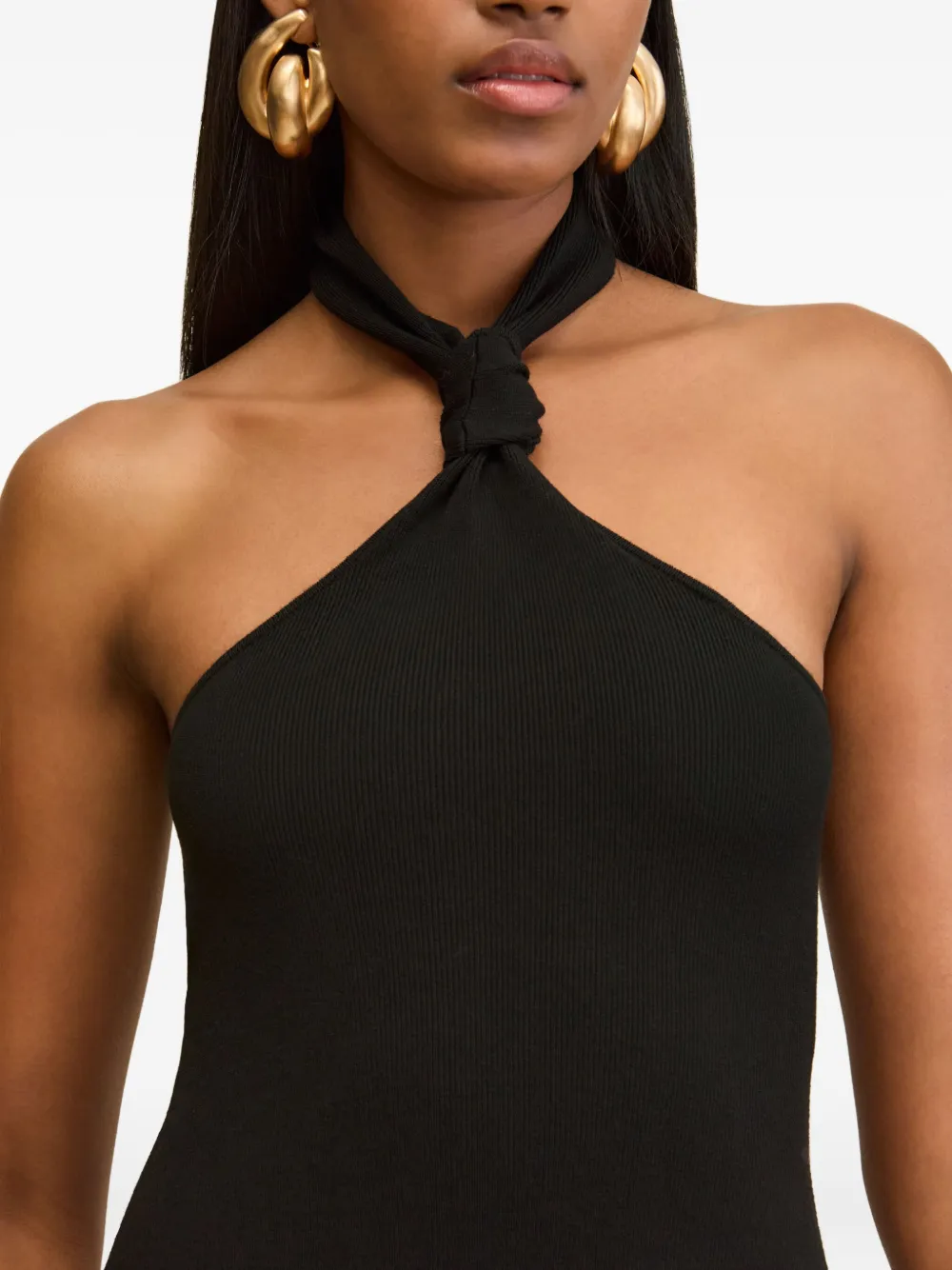 Cult Gaia Erika Halterneck Midi Dress In Black