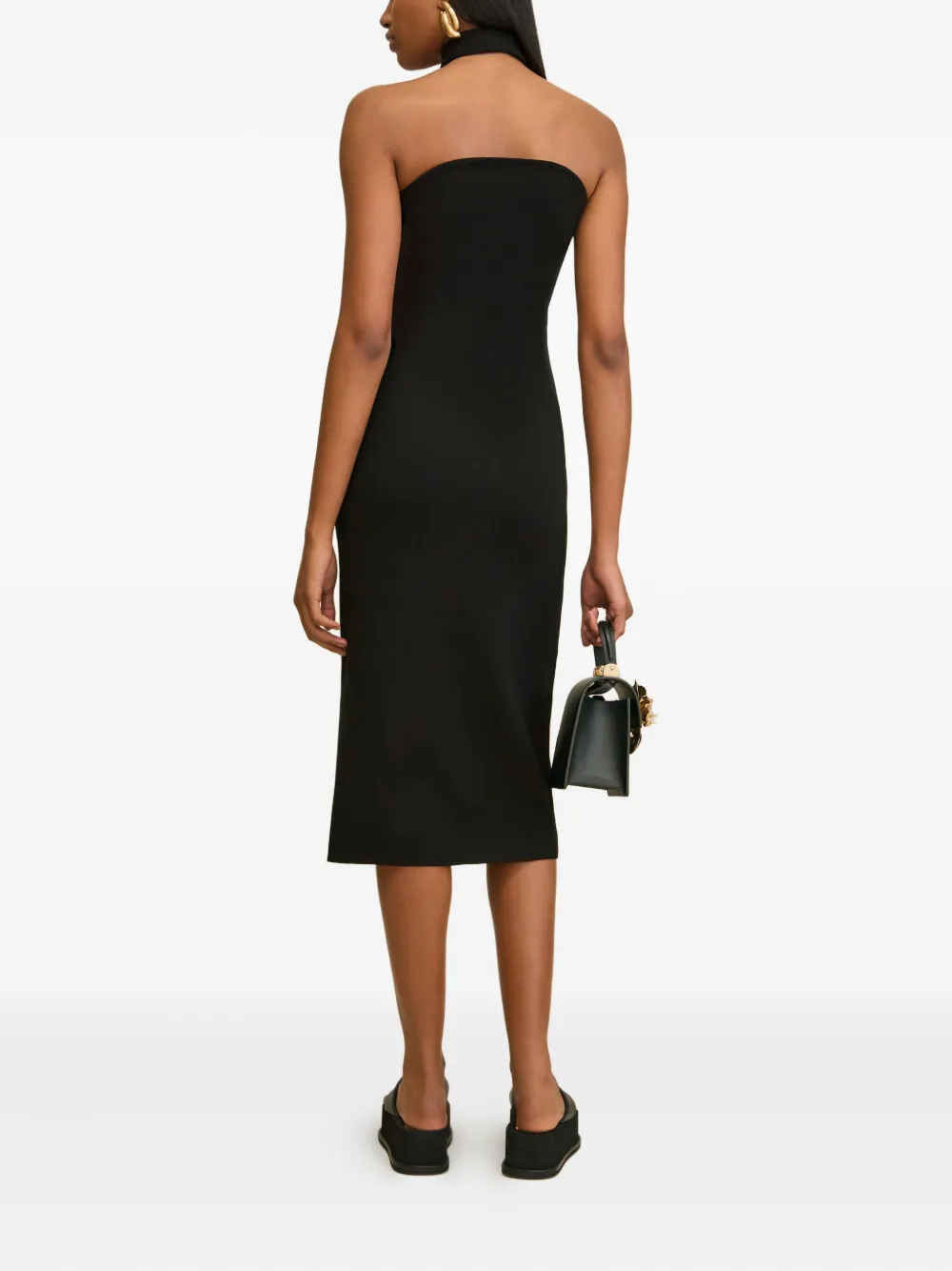 Cult Gaia Erika Halterneck Midi Dress In Black