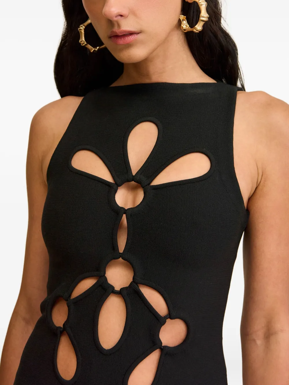 Cult Gaia Franco cut-out mini dress Zwart