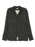 CALMLENCE classic open-collar shirt - Black