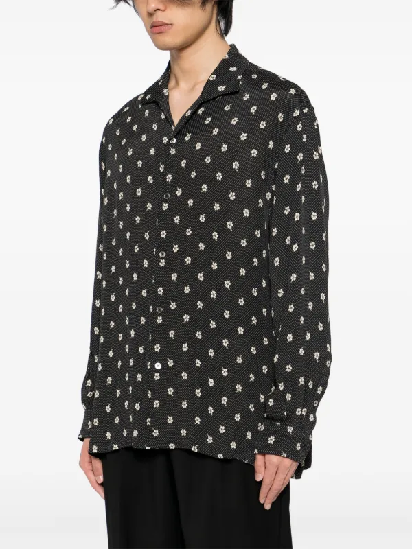 CALMLENCE Classic open-collar Shirt | Black | FARFETCH