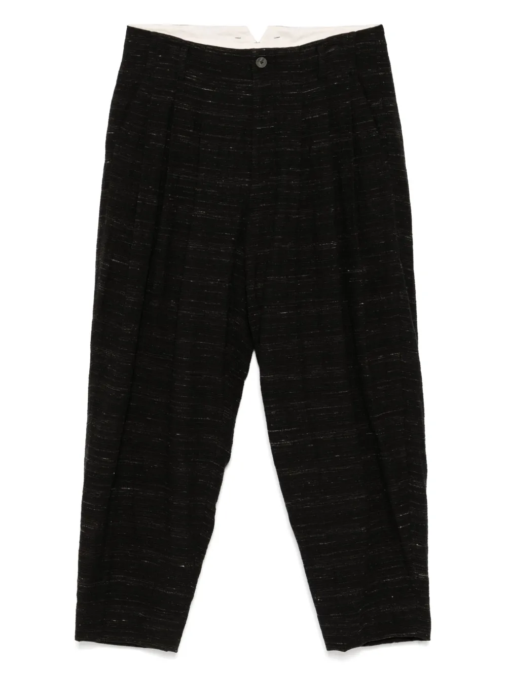 CALMLENCE pantalones tapered con pinzas triples | negro | Image 1