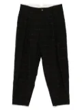 CALMLENCE triple pleated tapered trousers - Black