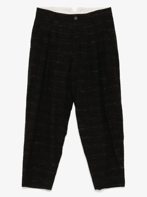 CALMLENCE triple pleated tapered trousers