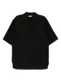 CALMLENCE classic open-collar shirt - Black