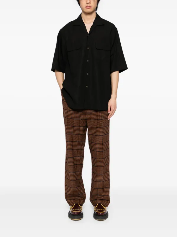 CALMLENCE Classic open-collar Shirt | Black | FARFETCH TH