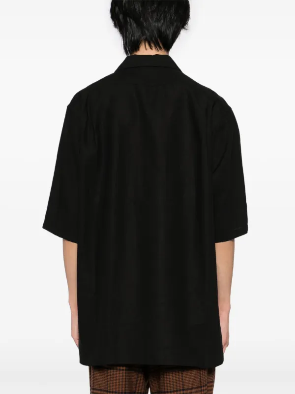 CALMLENCE Classic open-collar Shirt | Black | FARFETCH