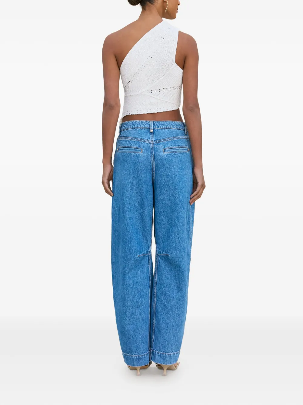 Cult Gaia Deneuve one-shoulder tank top Wit