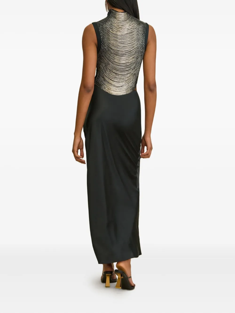 Cult Gaia Taraji bead-embellished tank top Zwart