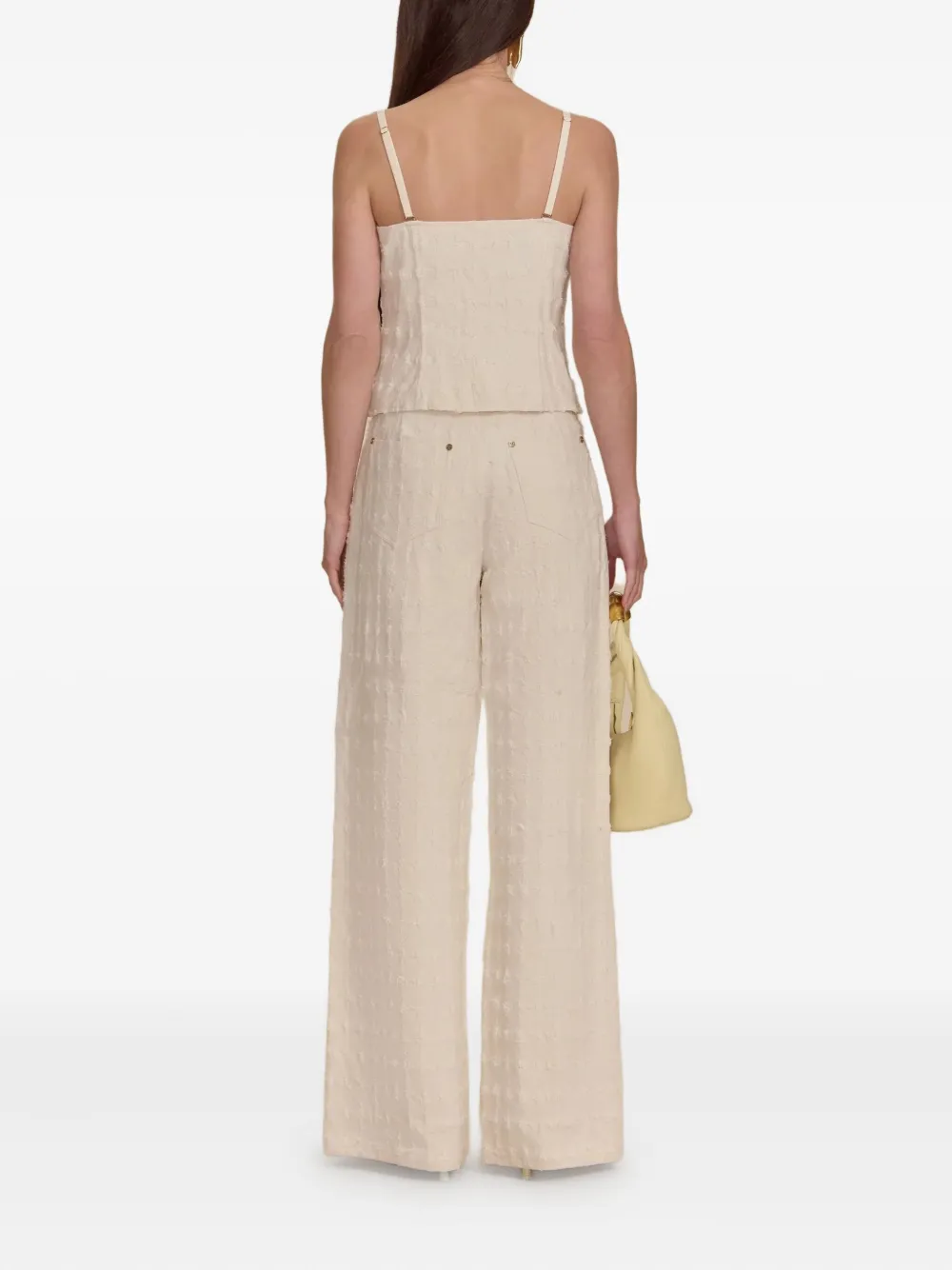 Cult Gaia Katya broek van bouclé Beige