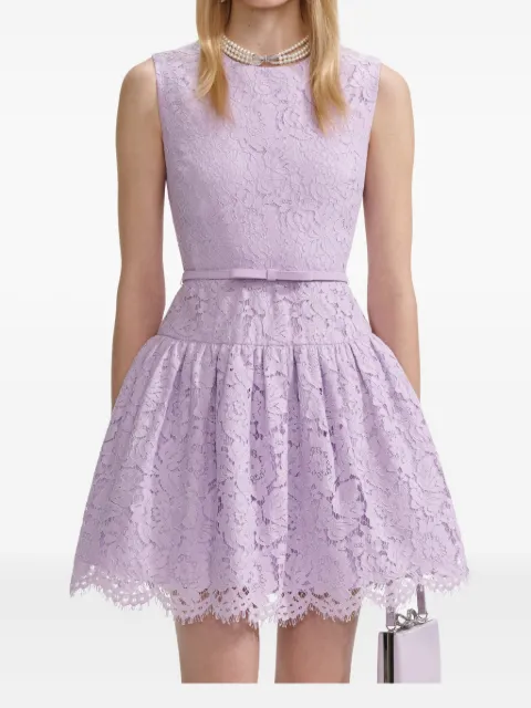 Self-Portrait embroidered-lace dress