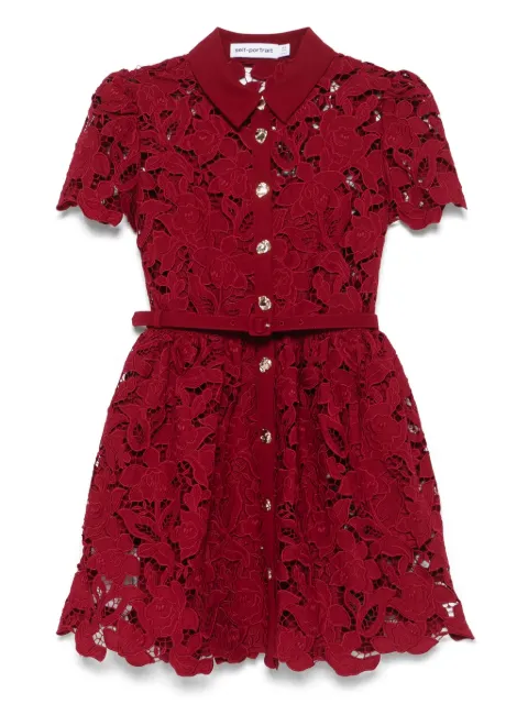 Self-Portrait floral-lace mini dress