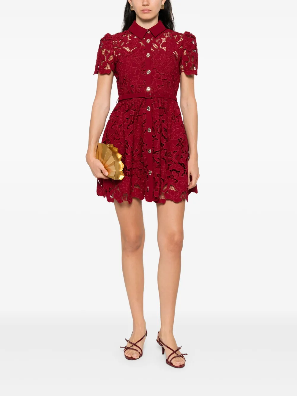 Self-Portrait floral-lace mini dress | Day Dresses | Image 2