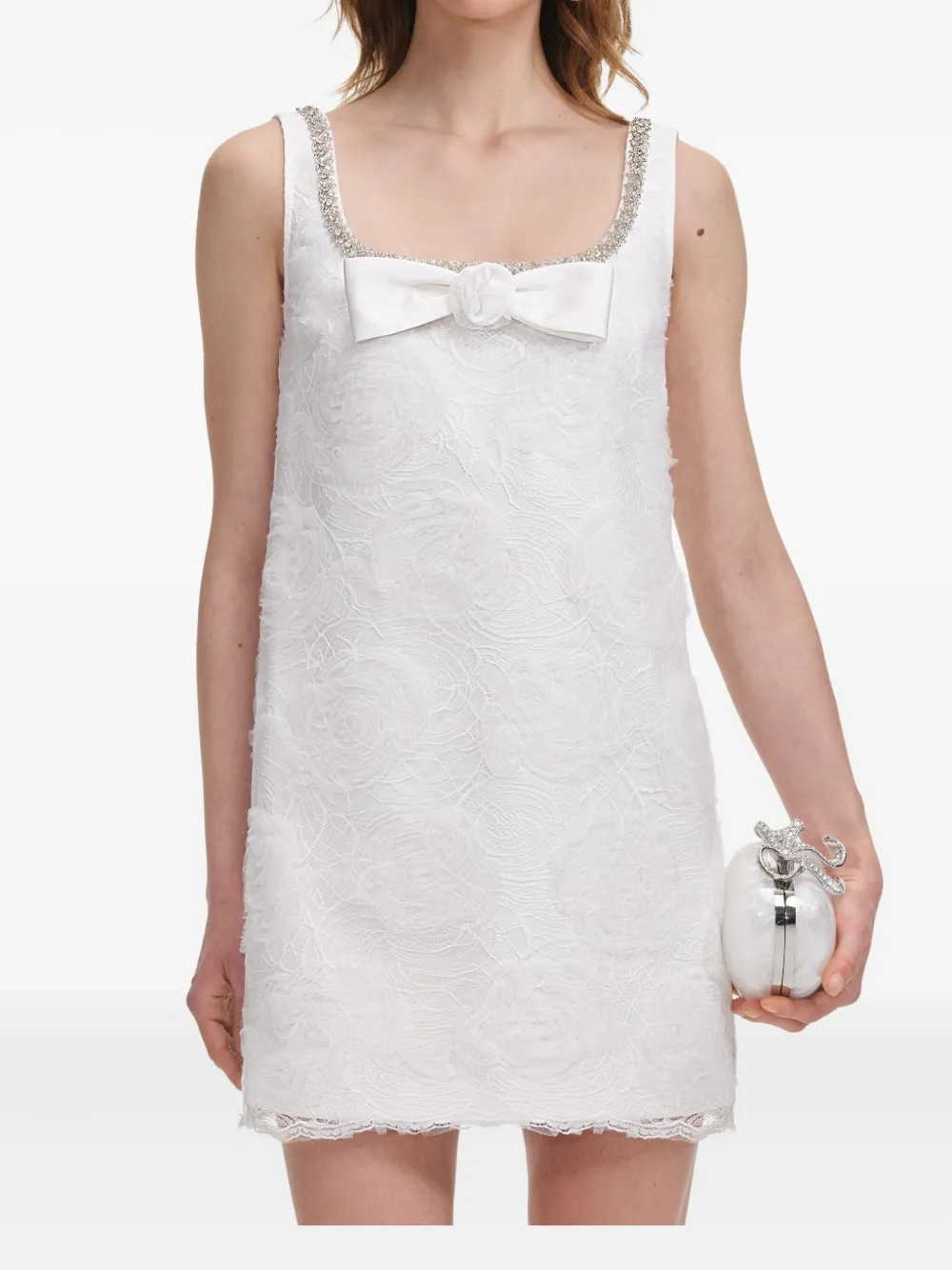 Self-Portrait robe en tulle | blanc | Image 1