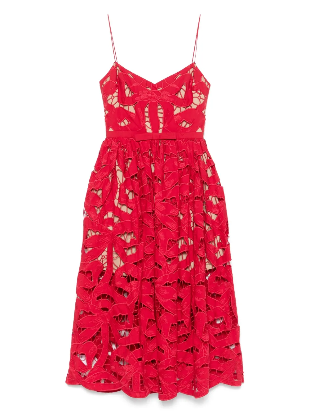 Self-Portrait Besticktes Midikleid | Rot | Image 1