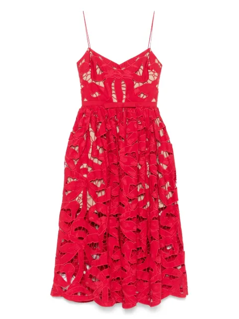 Self-Portrait embroidered midi dress